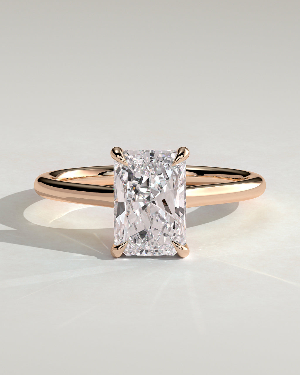 MET 0132 - 2 ct center stone - 18k Rose Gold source reference - front view