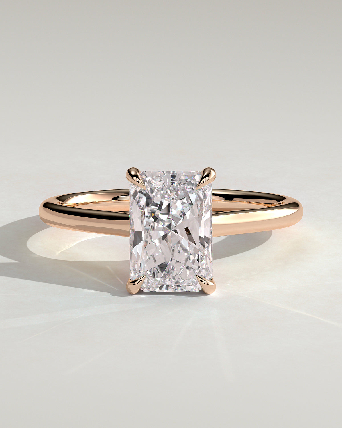 MET 0132 - 2 ct center stone - 18k Rose Gold source reference - front view