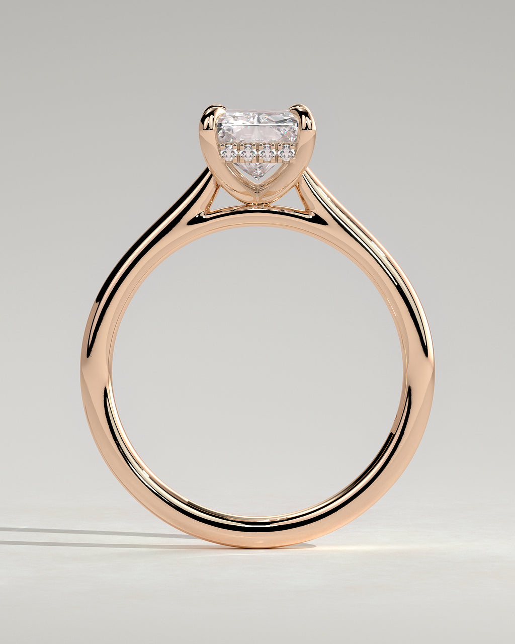 MET 0132 - 2 ct center stone - 18k Rose Gold source reference - setting detail view