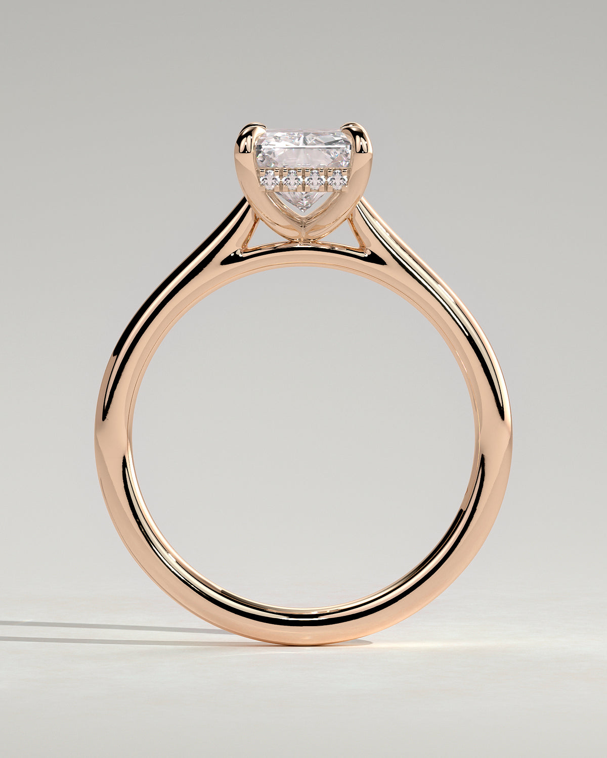 MET 0132 - 2 ct center stone - 18k Rose Gold source reference - setting detail view