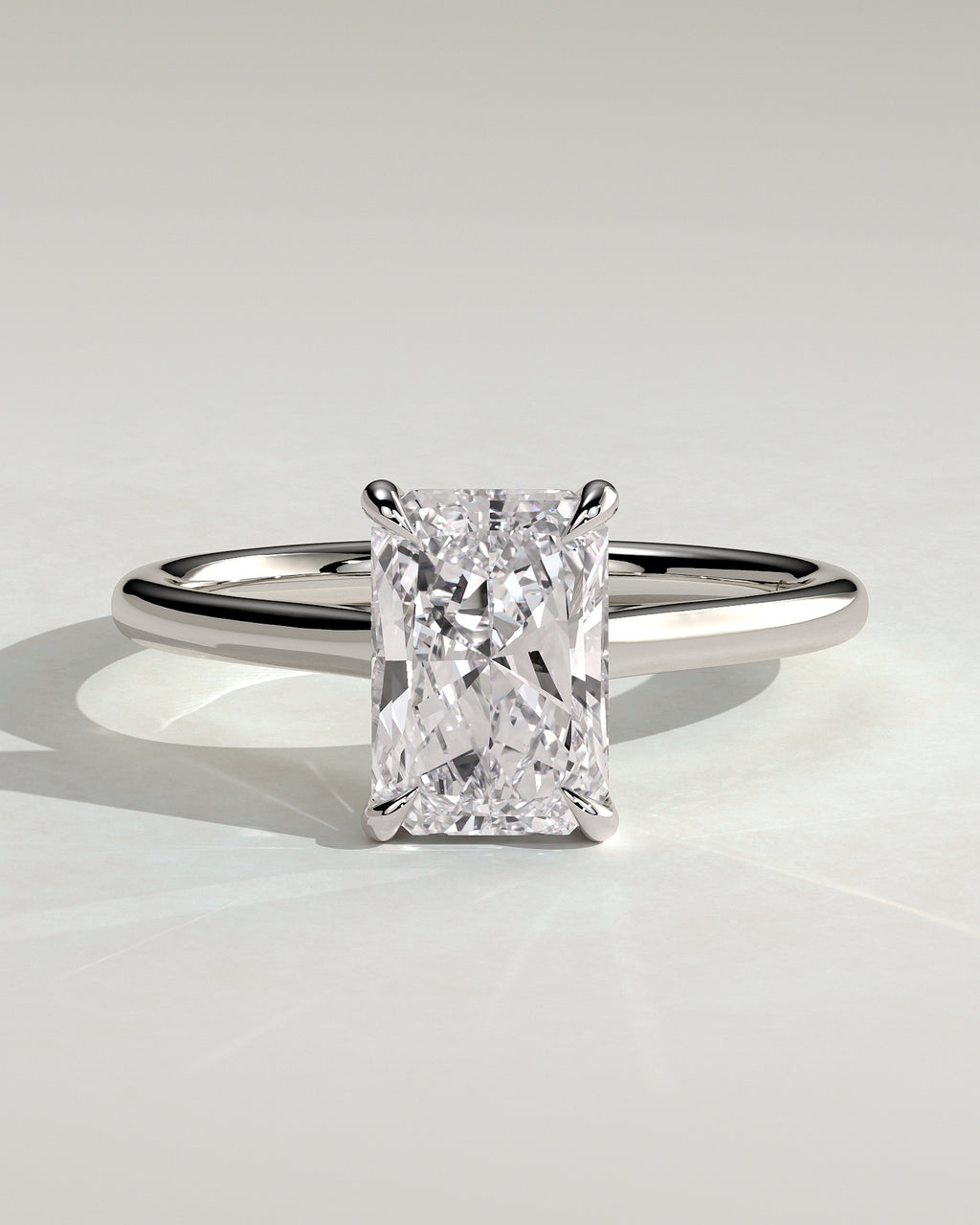 MET 0132 - 2 ct center stone - 18k White Gold source reference - front view