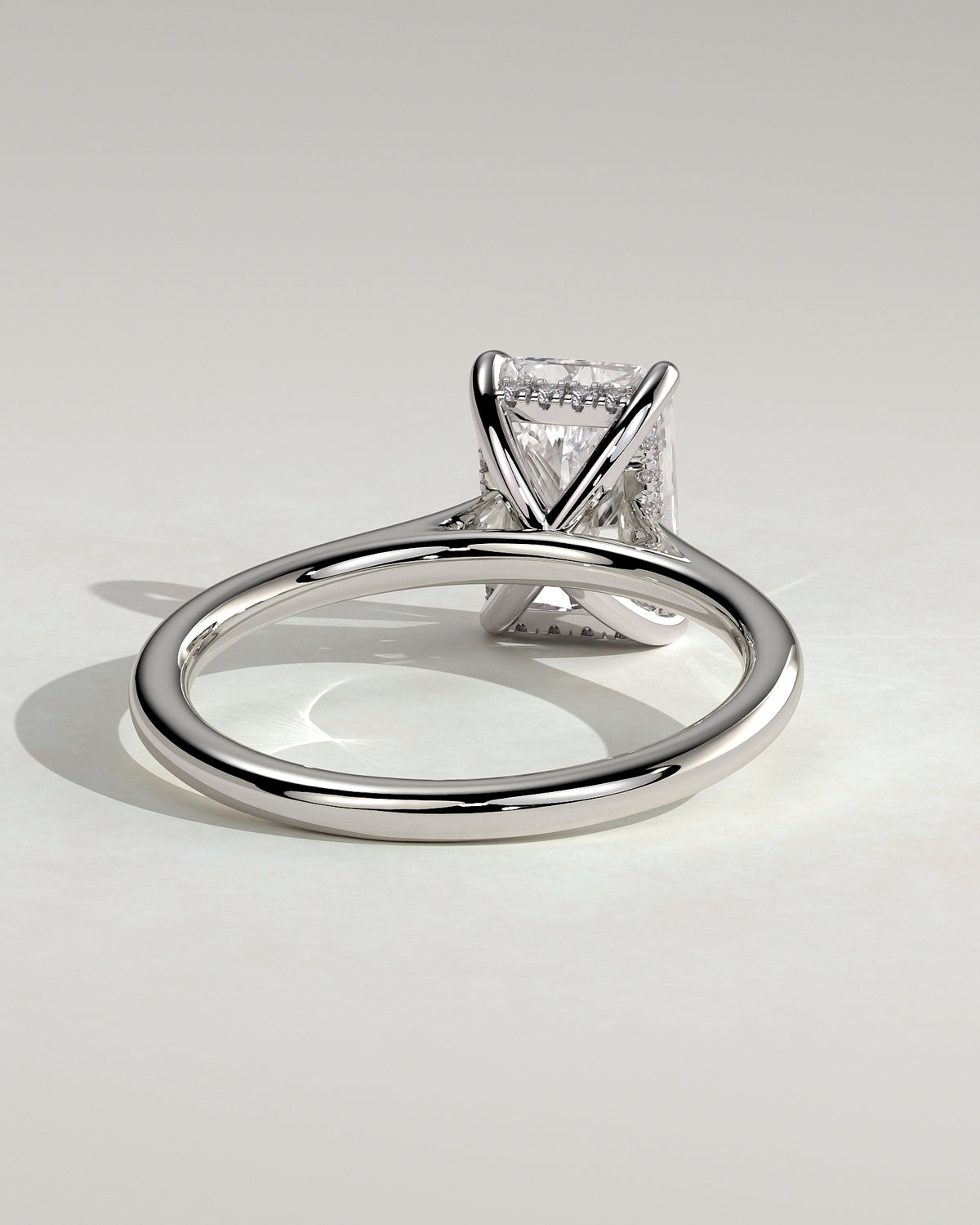 MET 0132 - 2 ct center stone - 18k White Gold source reference - setting detail view