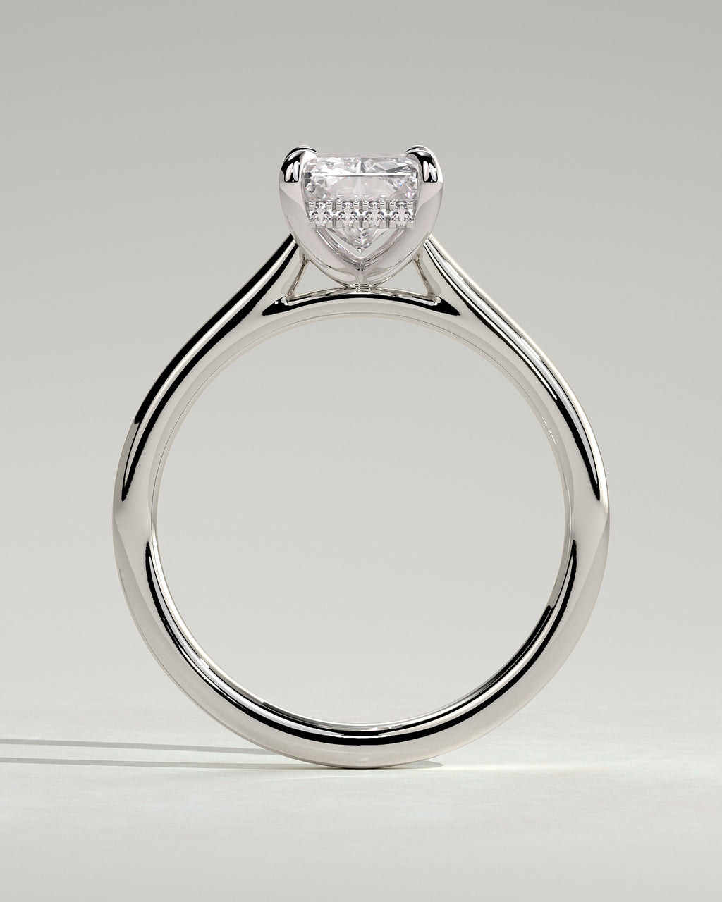 MET 0132 - 2 ct center stone - 18k White Gold source reference - setting detail view