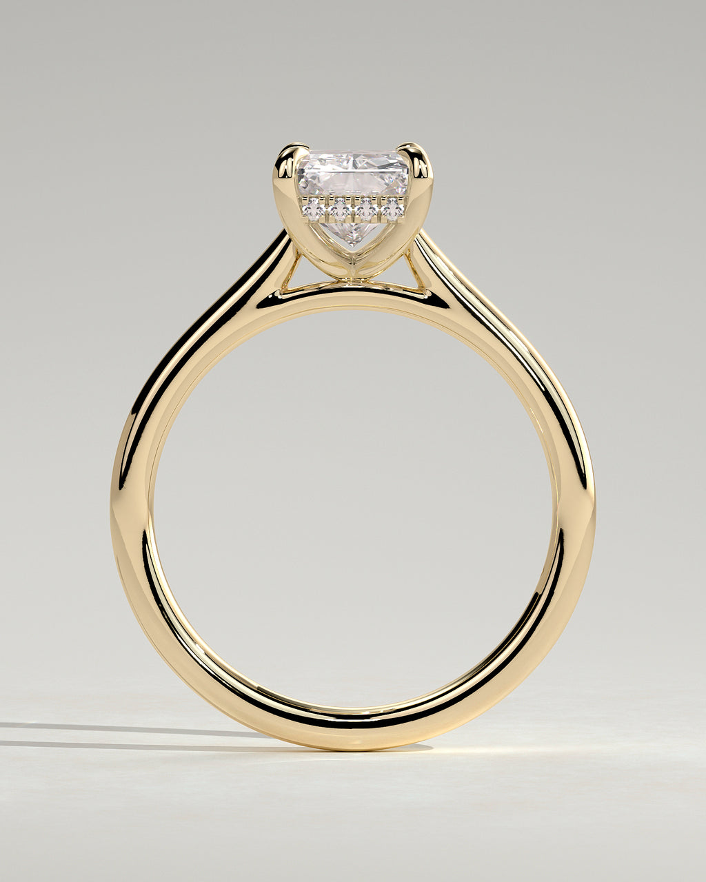 MET 0132 - 2 ct center stone - 18k Yellow Gold source reference - setting detail view