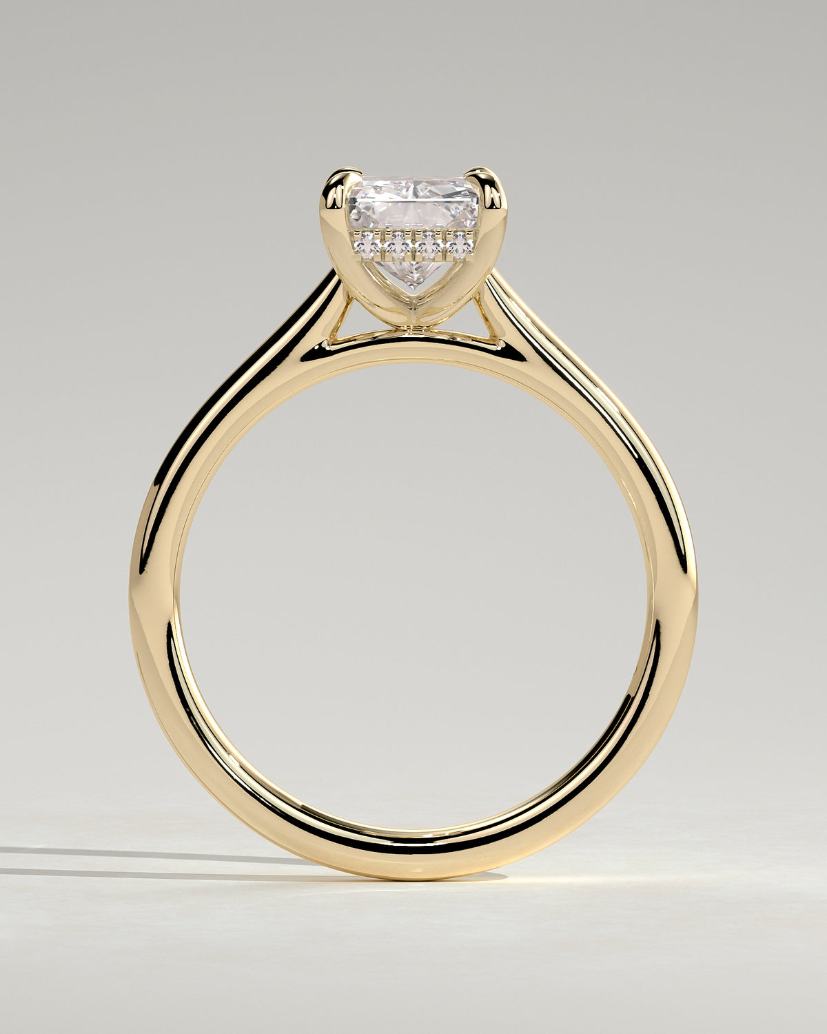 MET 0132 - 2 ct center stone - 18k Yellow Gold source reference - setting detail view