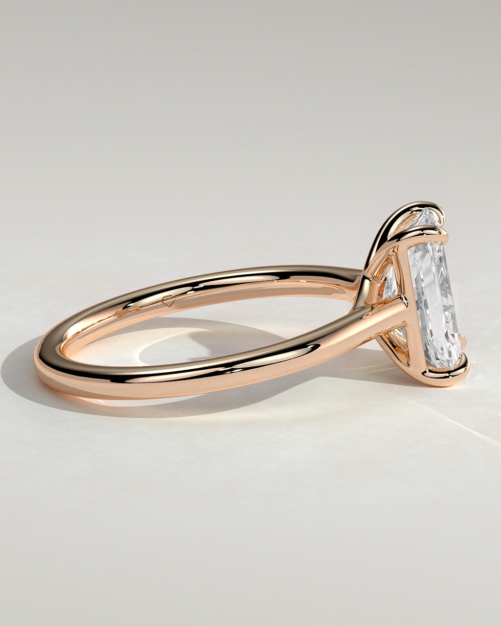 MET 0134 - 2 ct center stone - 18k Rose Gold source reference - setting detail view