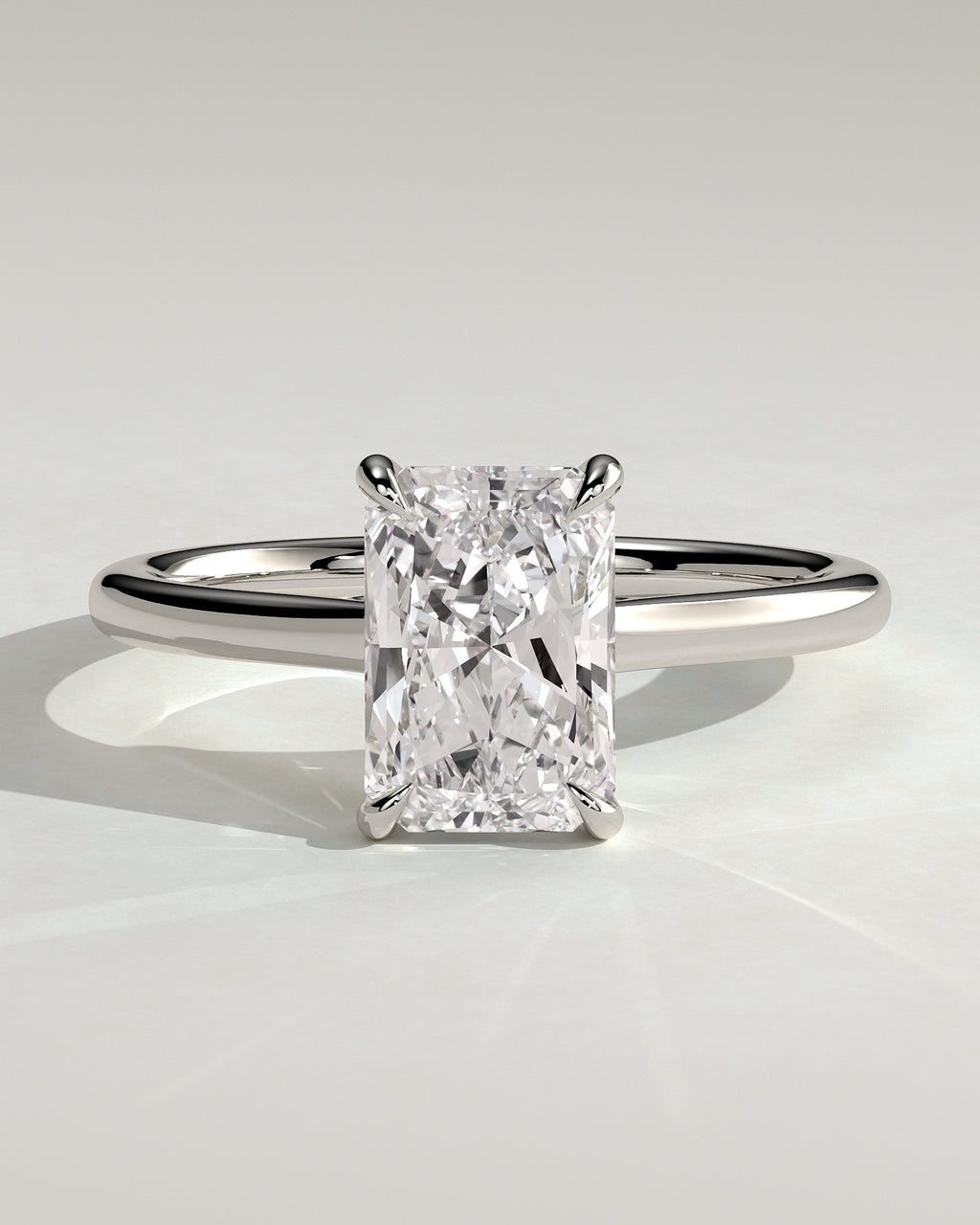 MET 0134 - 2 ct center stone - 18k White Gold source reference - front view