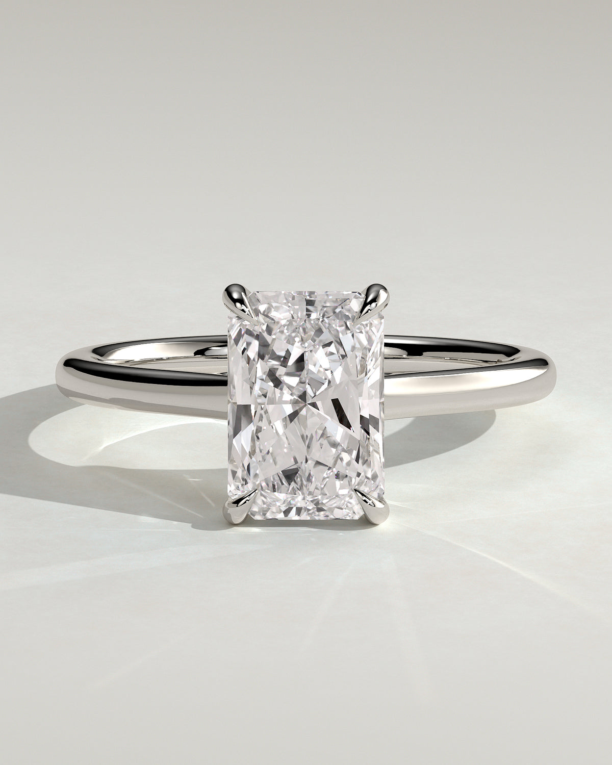 MET 0134 - 2 ct center stone - 18k White Gold source reference - front view