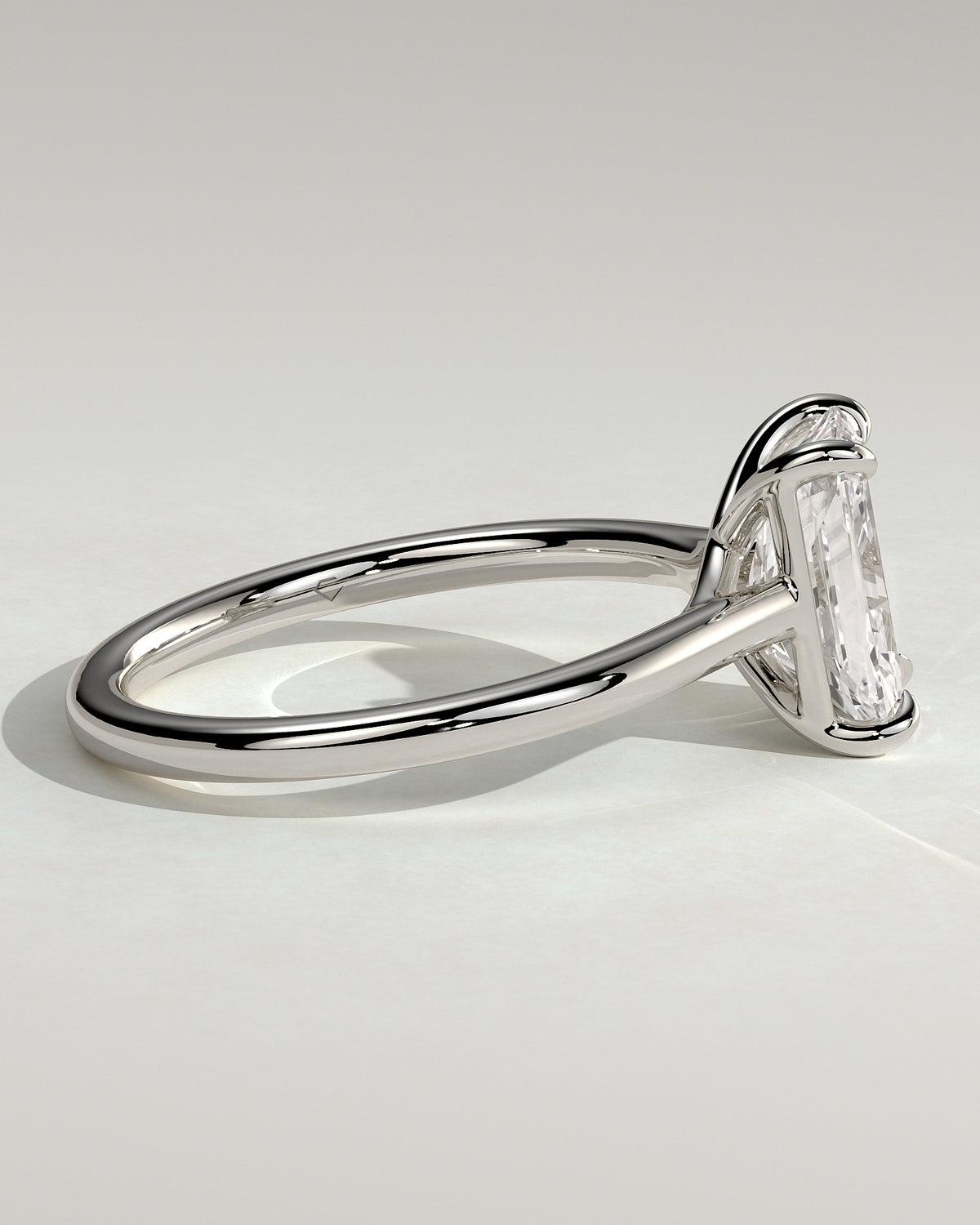 MET 0134 - 2 ct center stone - 18k White Gold source reference - setting detail view