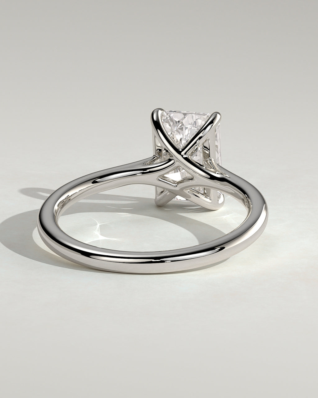 MET 0134 - 2 ct center stone - 18k White Gold source reference - setting detail view