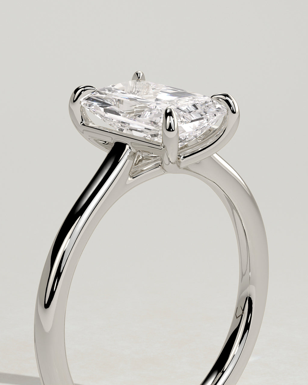 MET 0134 - 2 ct center stone - 18k White Gold source reference - setting detail view