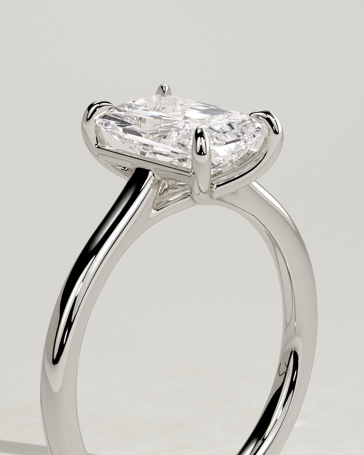 MET 0134 - 2 ct center stone - 18k White Gold source reference - setting detail view