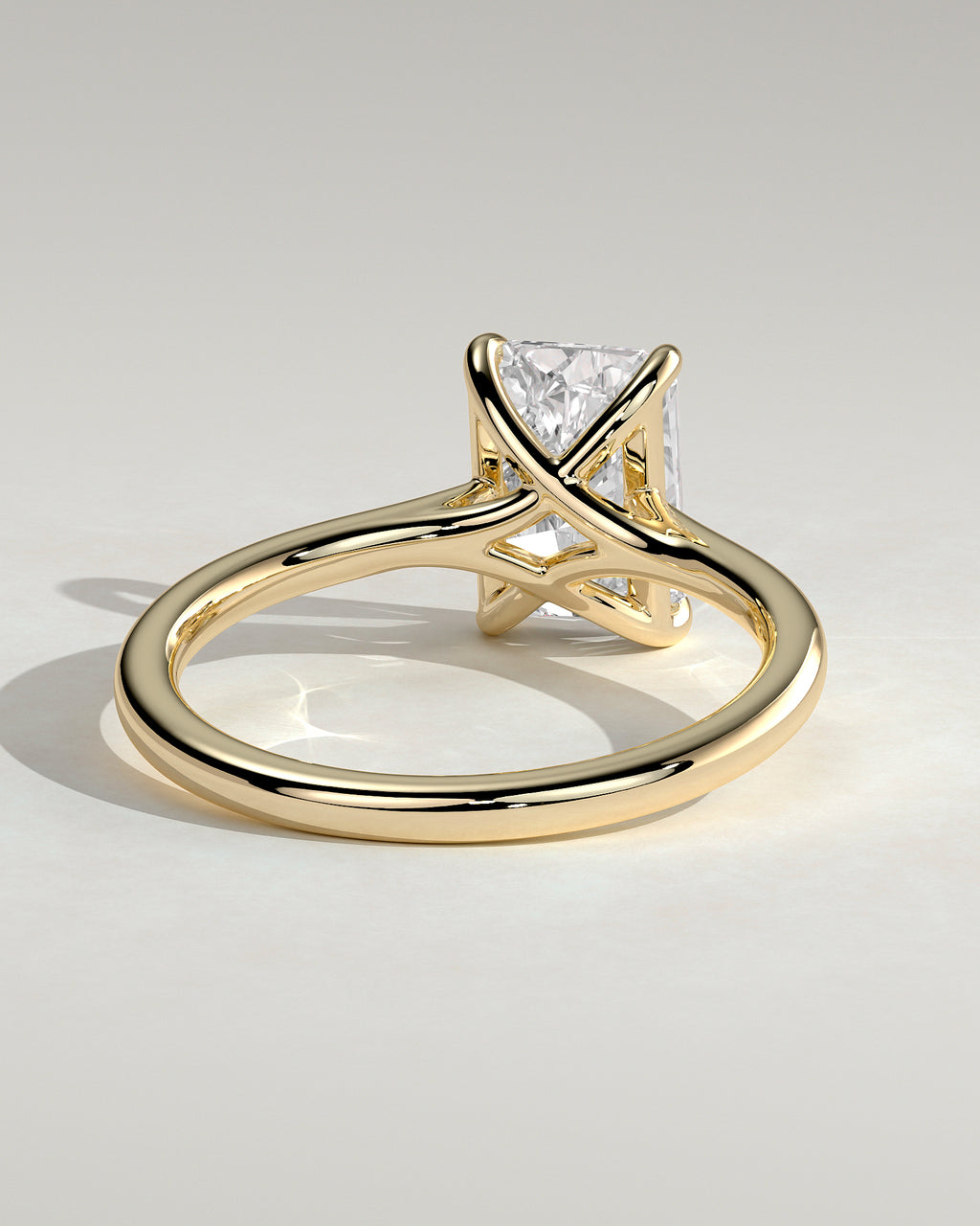 MET 0134 - 2 ct center stone - 18k Yellow Gold source reference - setting detail view