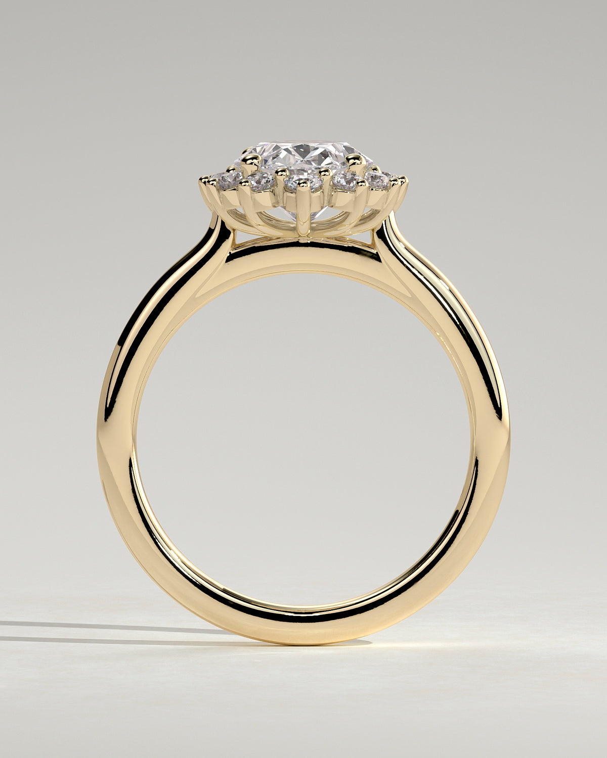 MET 0135 - 2 ct center stone - 18k Yellow Gold source reference - setting detail view