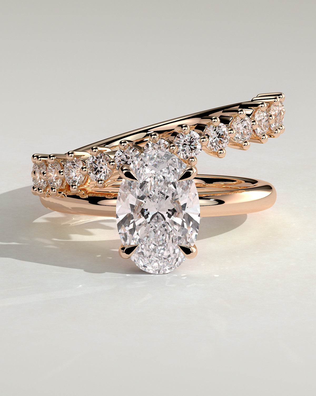 MET 0137 - 2 ct center stone - 18k Rose Gold source reference - front view