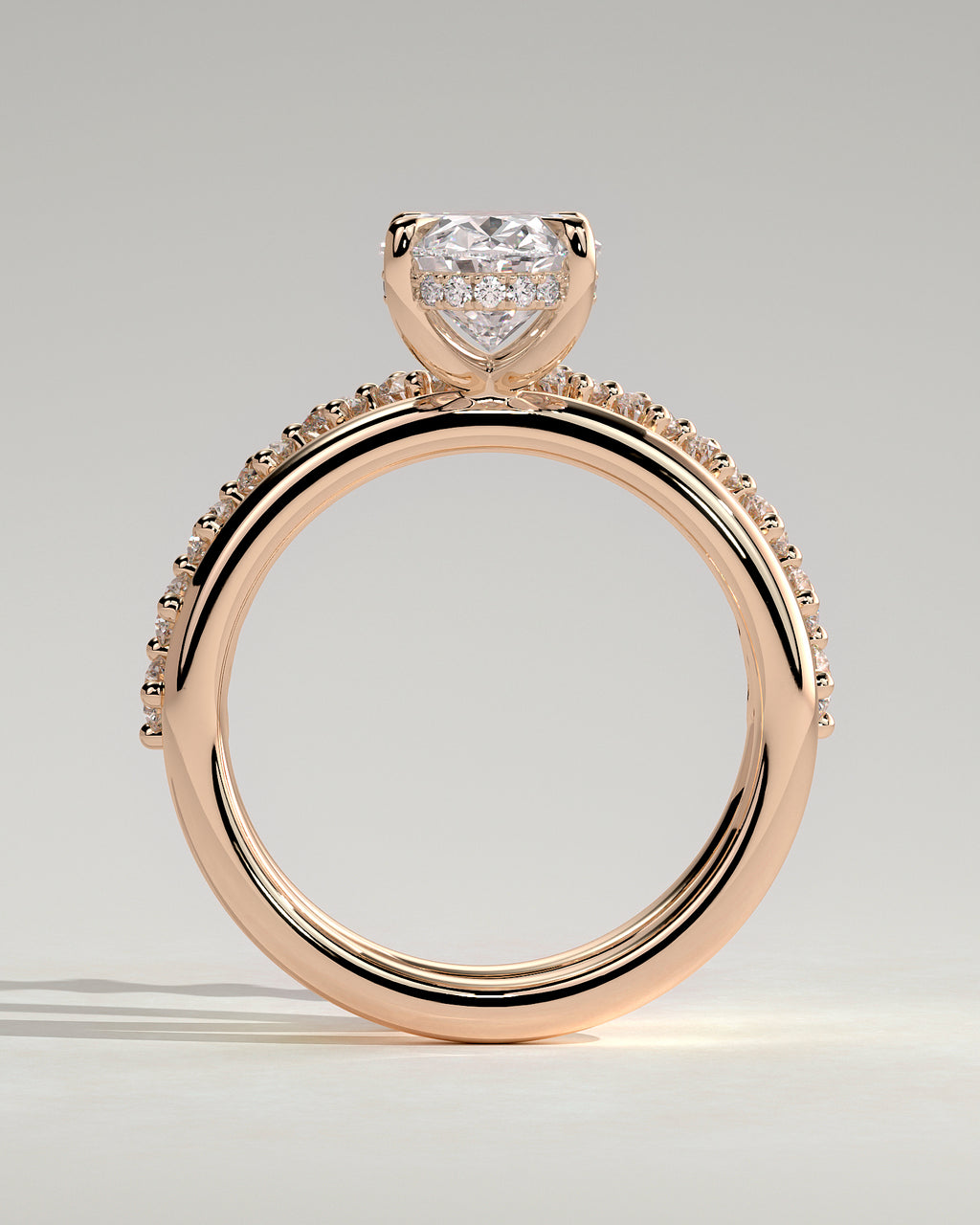 MET 0137 - 2 ct center stone - 18k Rose Gold source reference - setting detail view