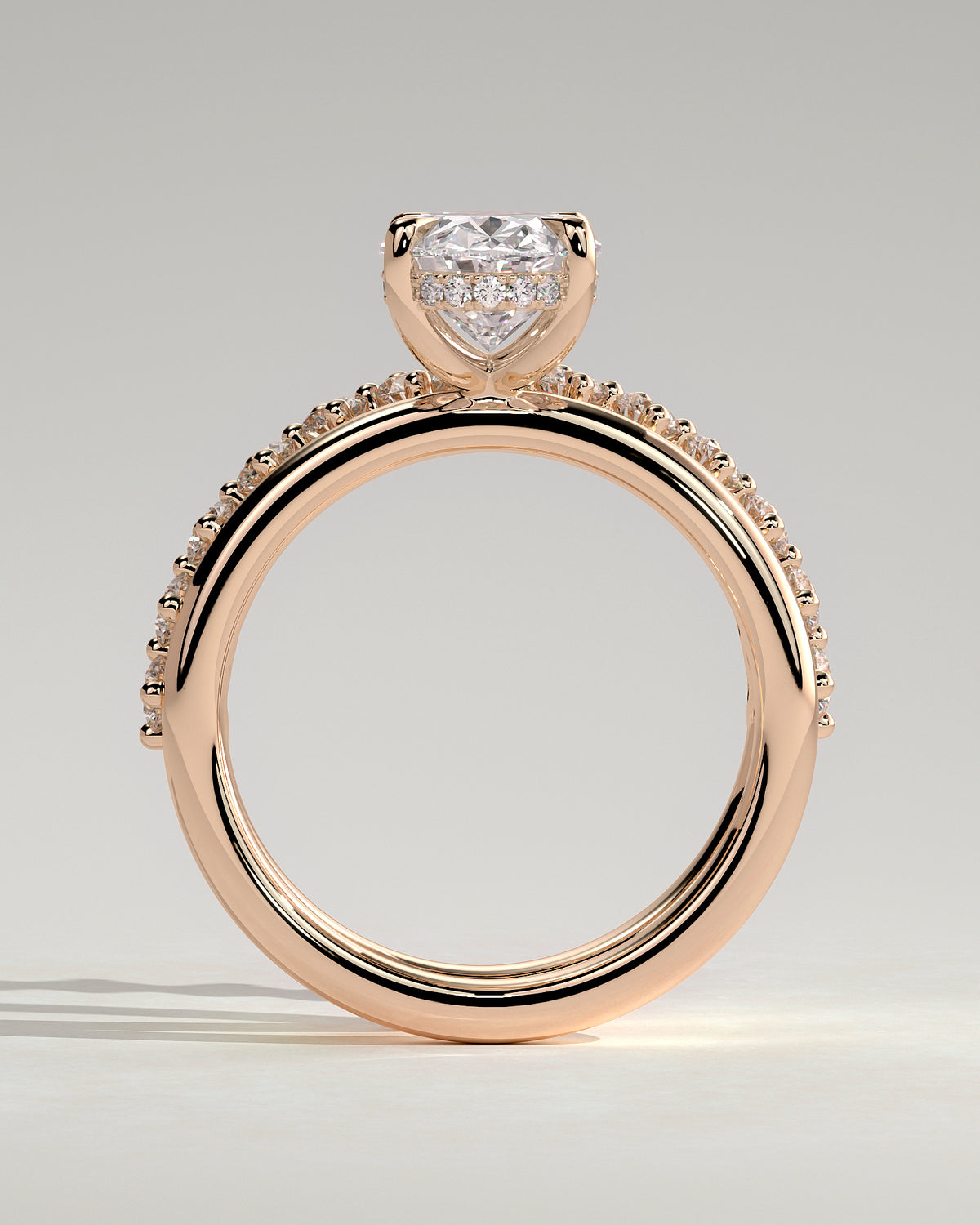 MET 0137 - 2 ct center stone - 18k Rose Gold source reference - setting detail view