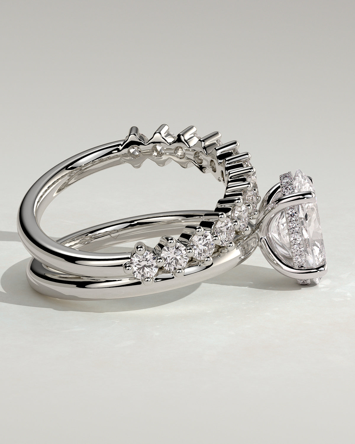 MET 0137 - 2 ct center stone - 18k White Gold source reference - setting detail view