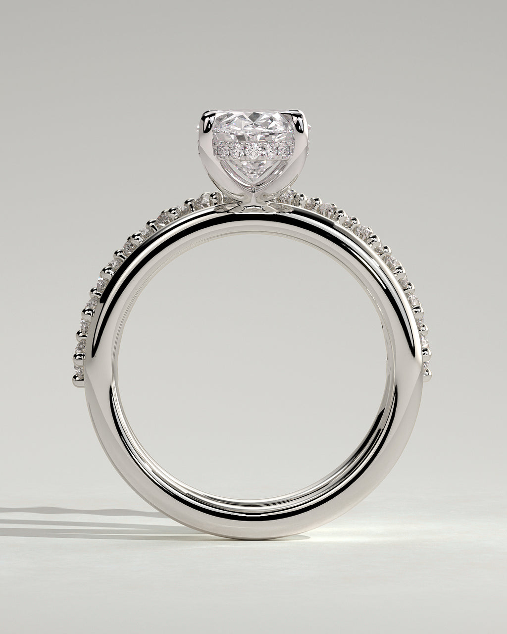 MET 0137 - 2 ct center stone - 18k White Gold source reference - setting detail view