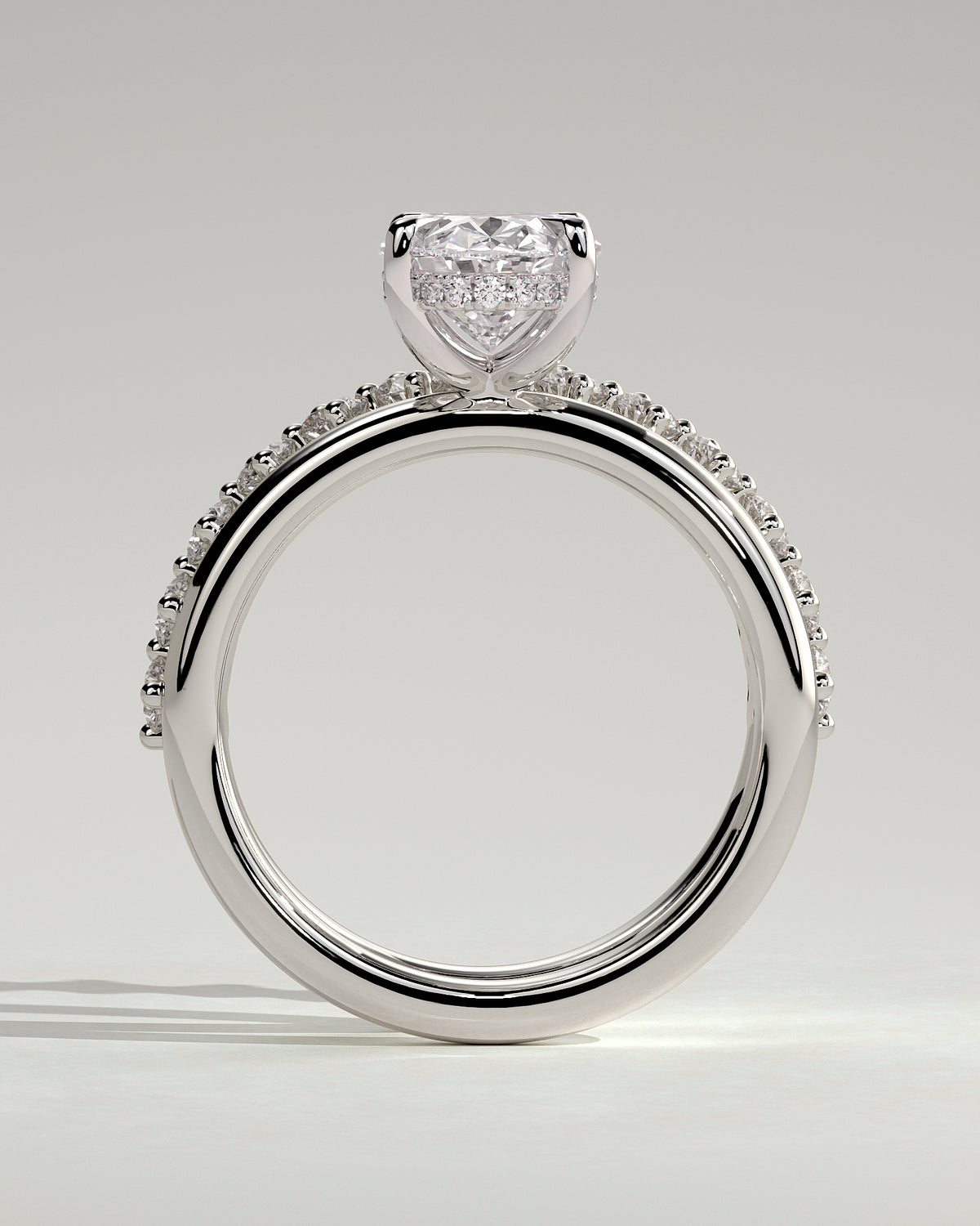 MET 0137 - 2 ct center stone - 18k White Gold source reference - setting detail view