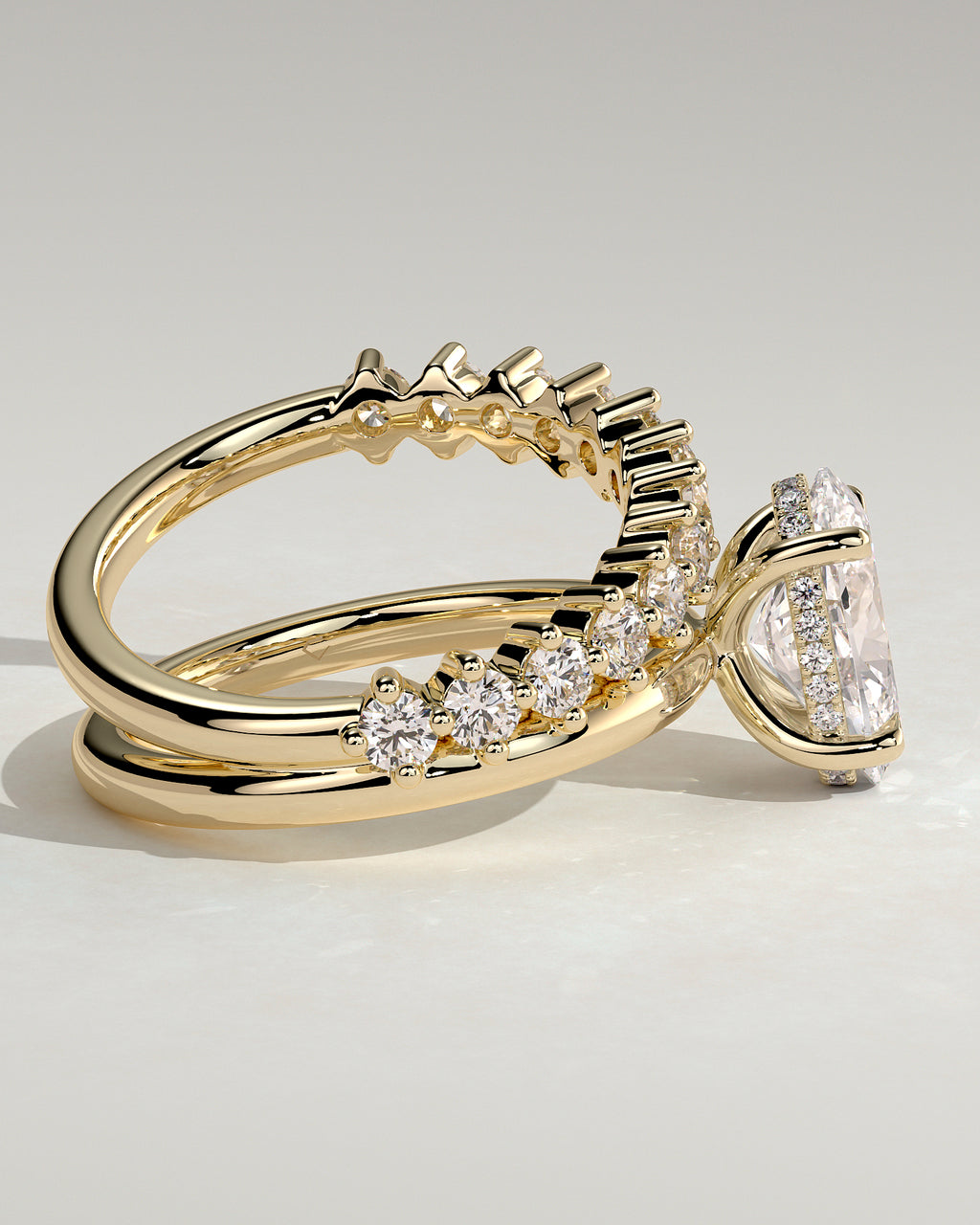 MET 0137 - 2 ct center stone - 18k Yellow Gold source reference - setting detail view
