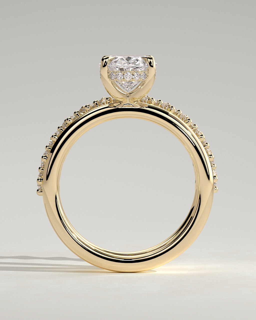MET 0137 - 2 ct center stone - 18k Yellow Gold source reference - setting detail view