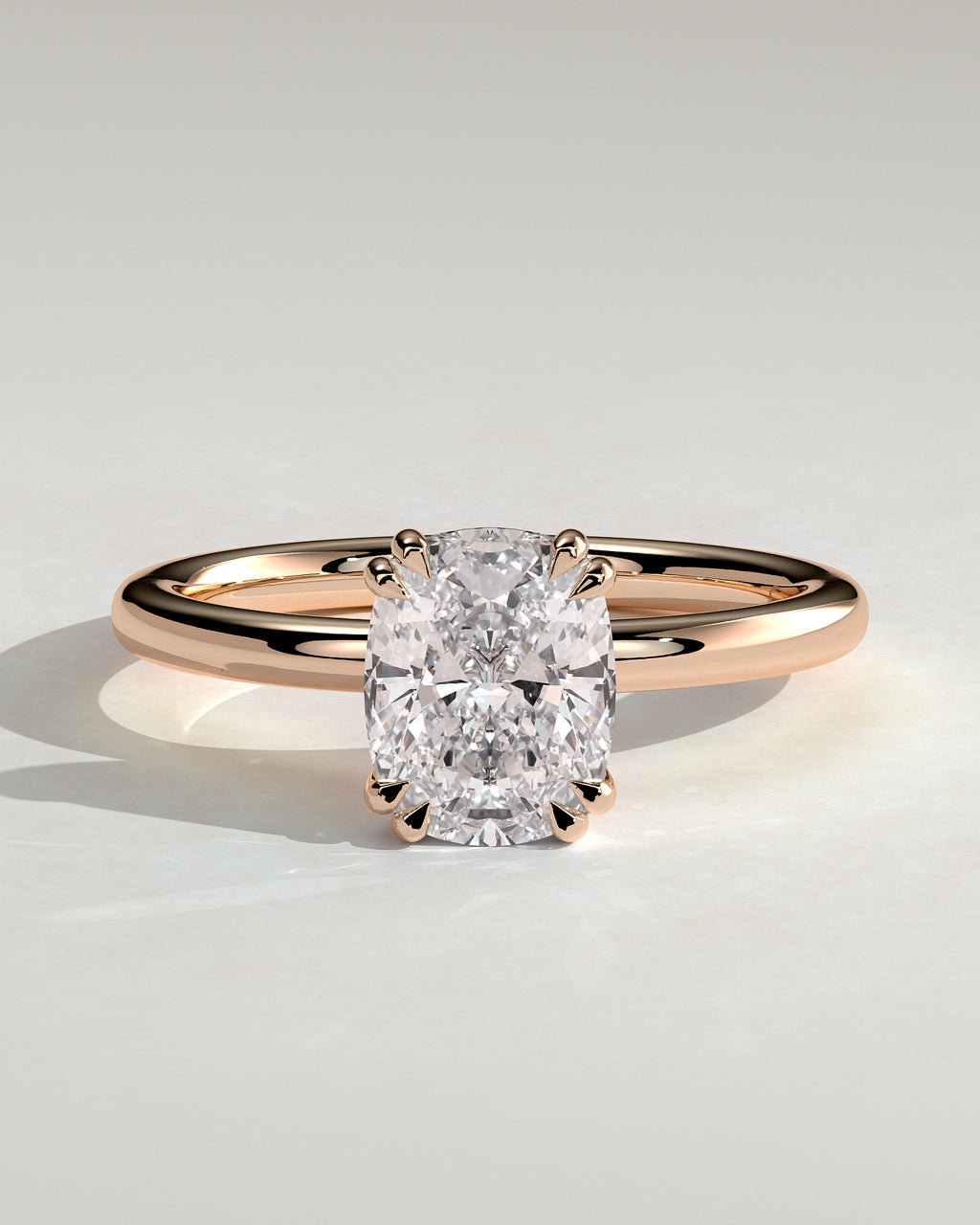 MET 0138 - 2 ct center stone - 18k Rose Gold source reference - front view