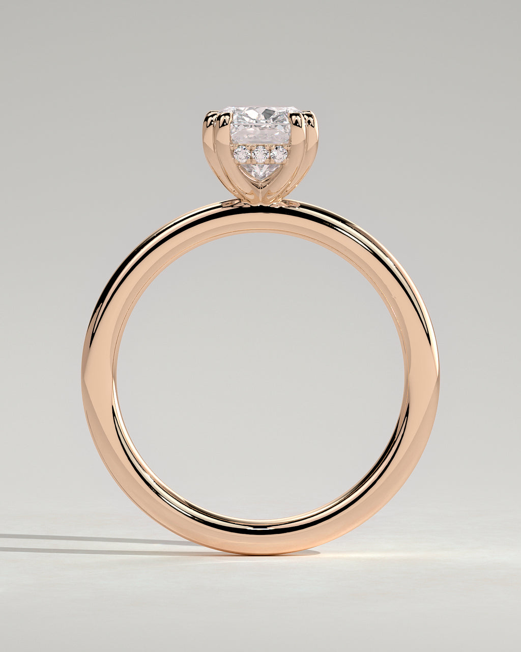 MET 0138 - 2 ct center stone - 18k Rose Gold source reference - setting detail view