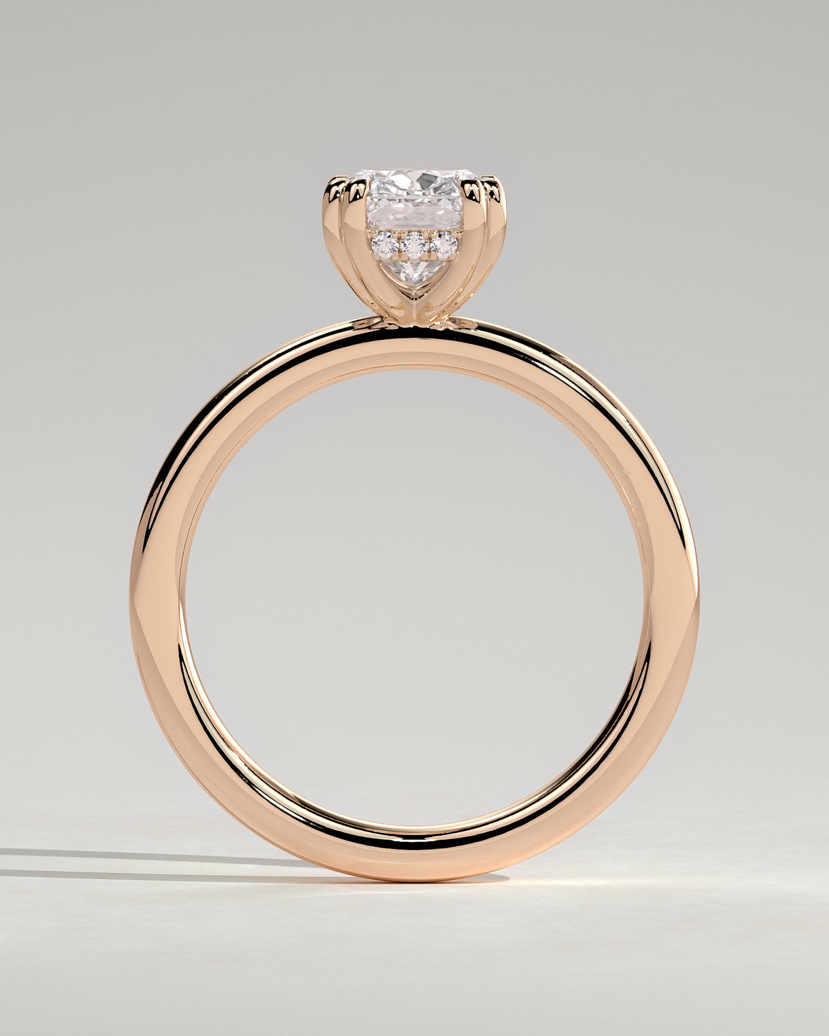 MET 0138 - 2 ct center stone - 18k Rose Gold source reference - setting detail view