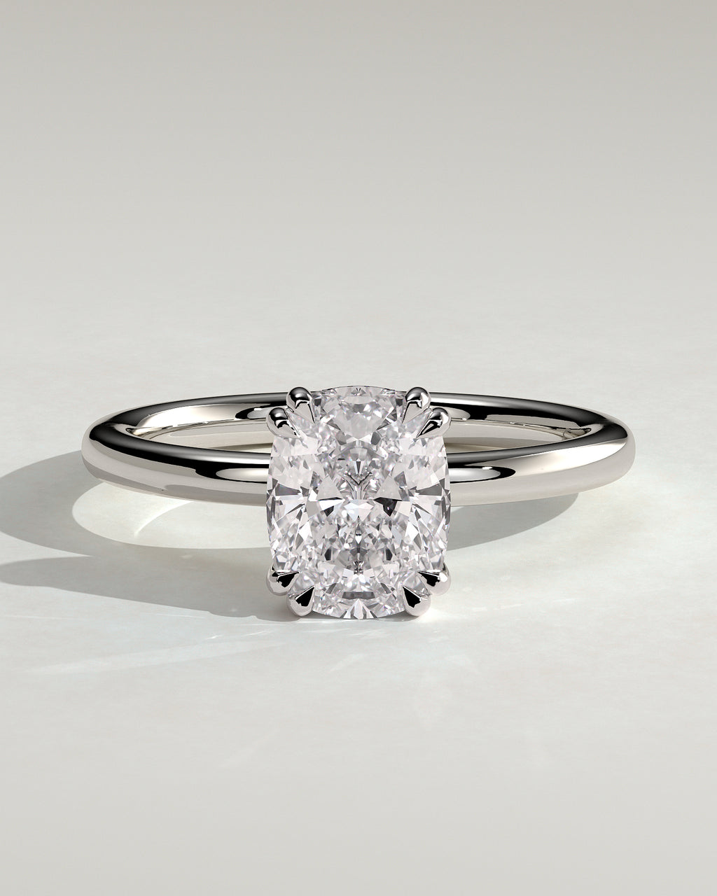 MET 0138 - 2 ct center stone - 18k White Gold source reference - front view
