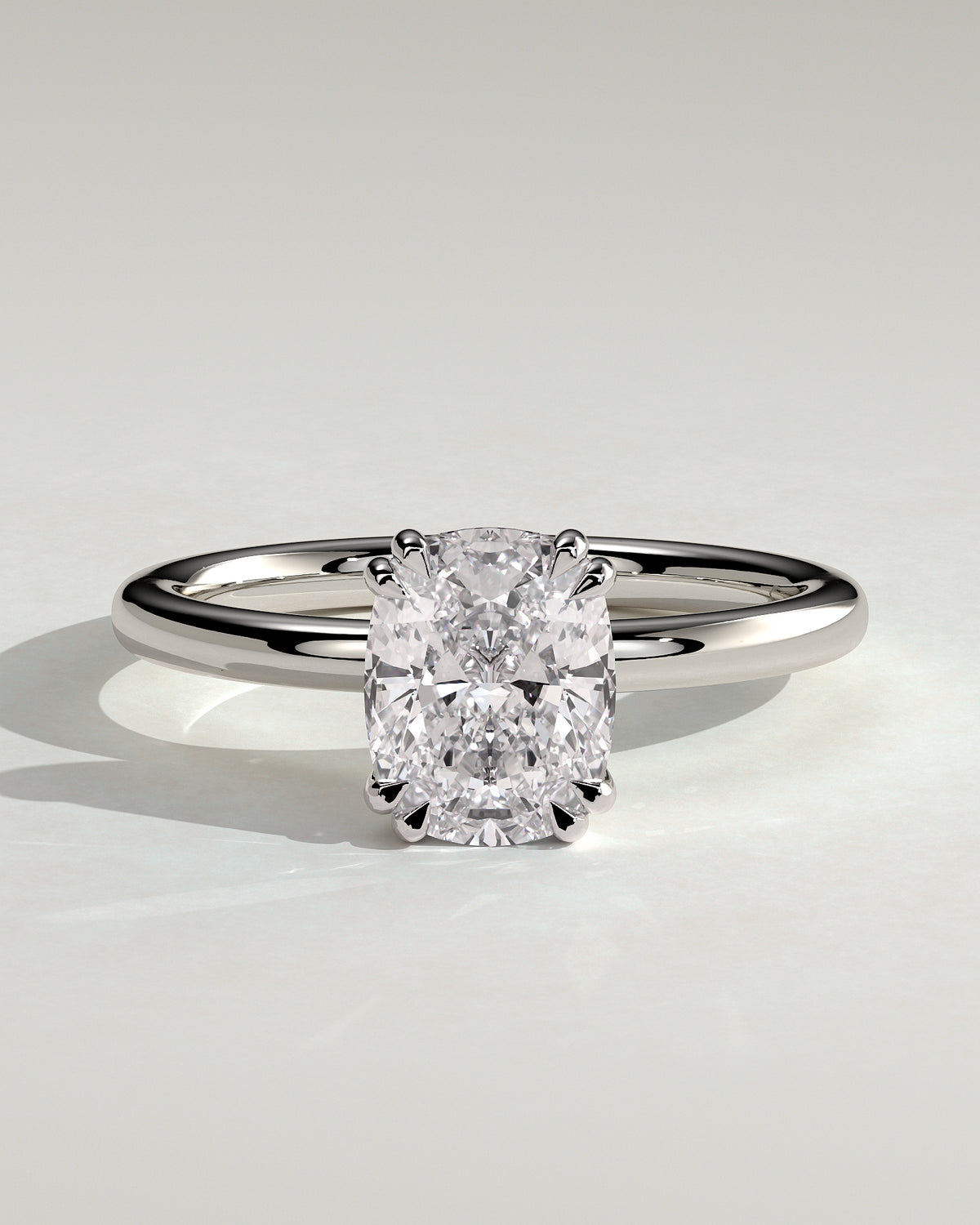 MET 0138 - 2 ct center stone - 18k White Gold source reference - front view
