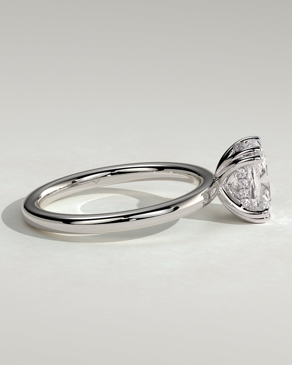 MET 0138 - 2 ct center stone - 18k White Gold source reference - setting detail view