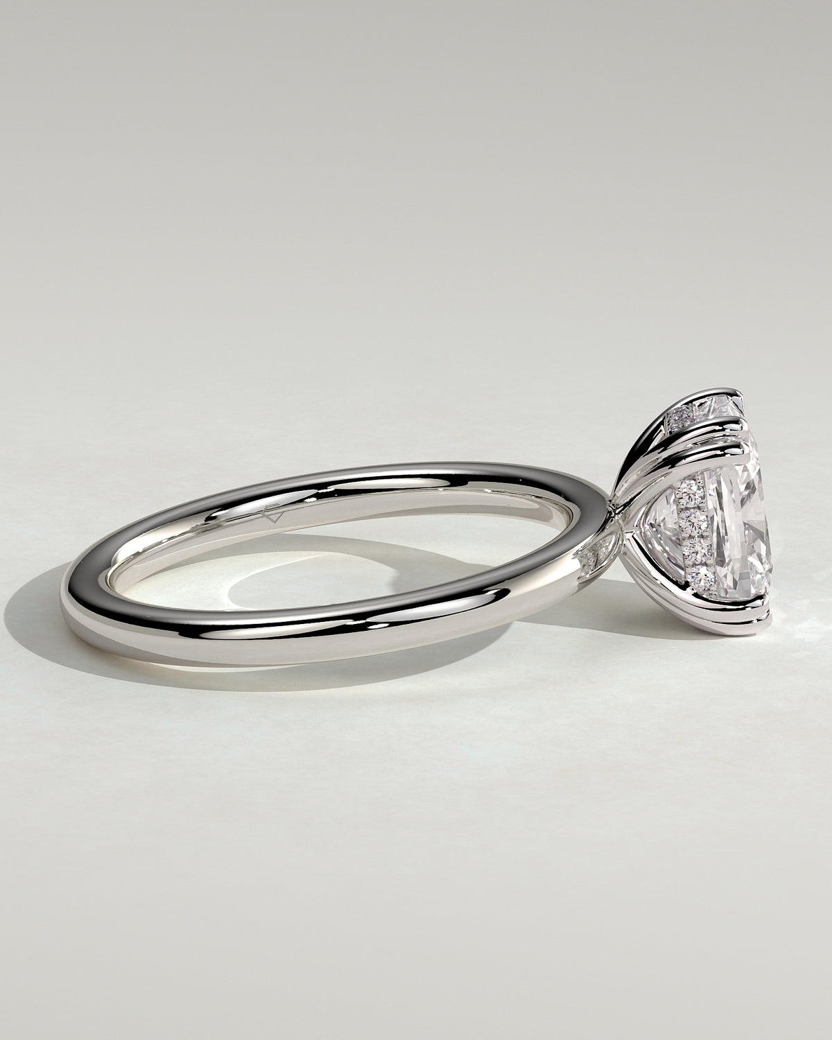 MET 0138 - 2 ct center stone - 18k White Gold source reference - setting detail view