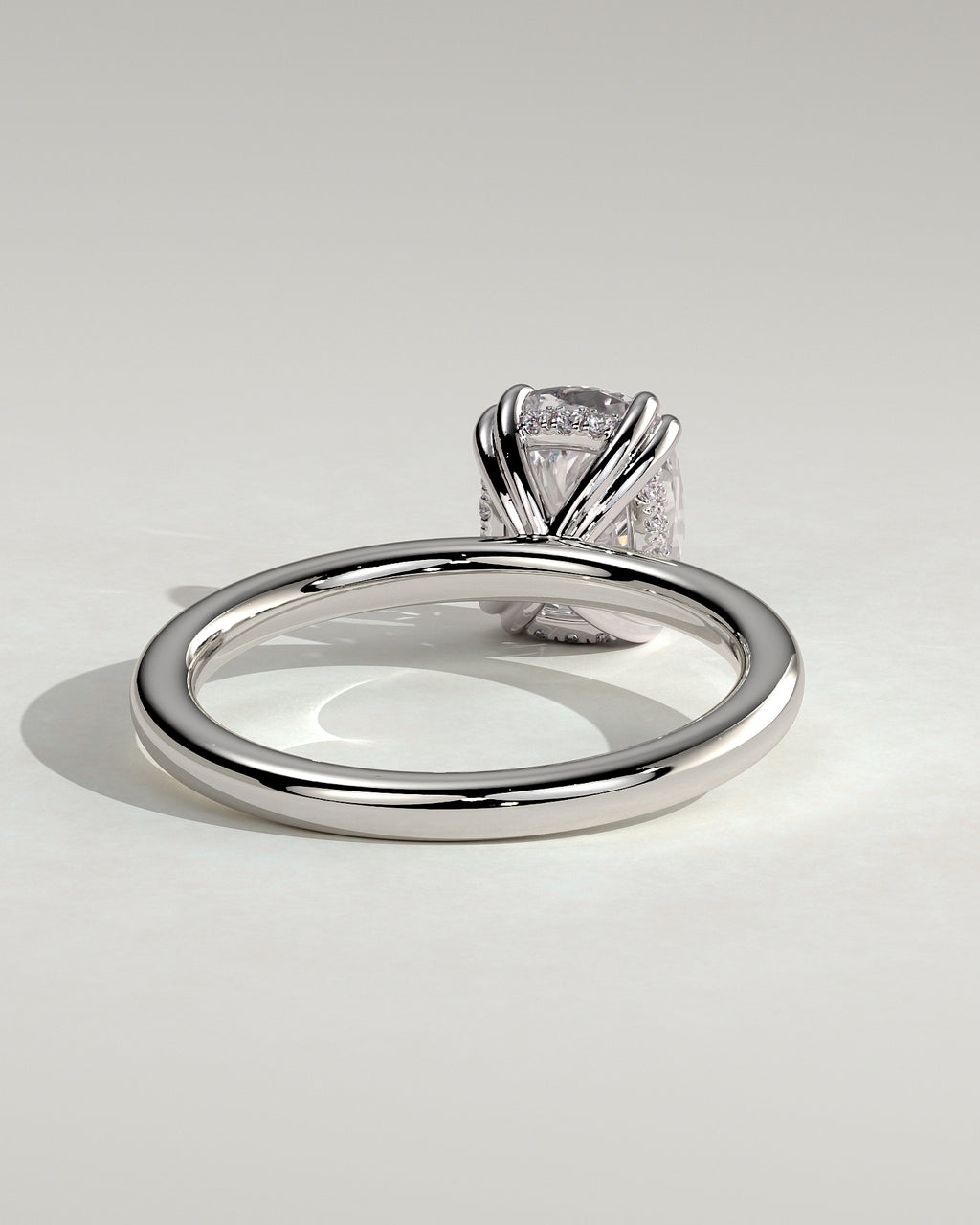 MET 0138 - 2 ct center stone - 18k White Gold source reference - setting detail view