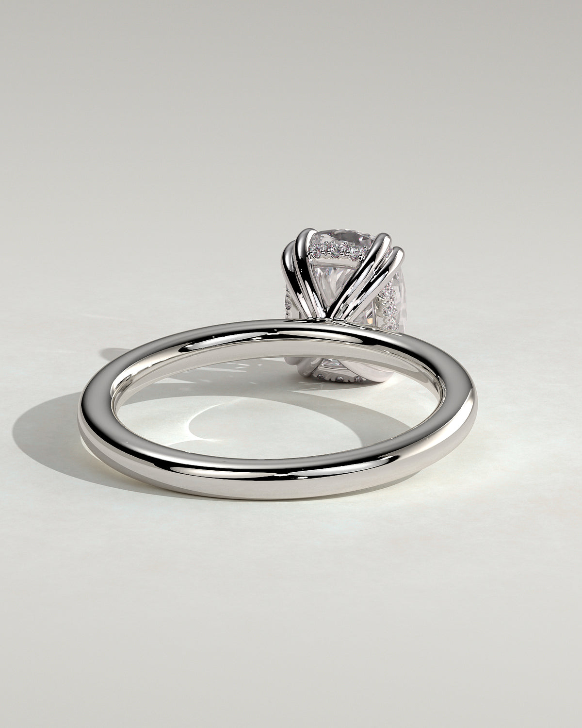 MET 0138 - 2 ct center stone - 18k White Gold source reference - setting detail view