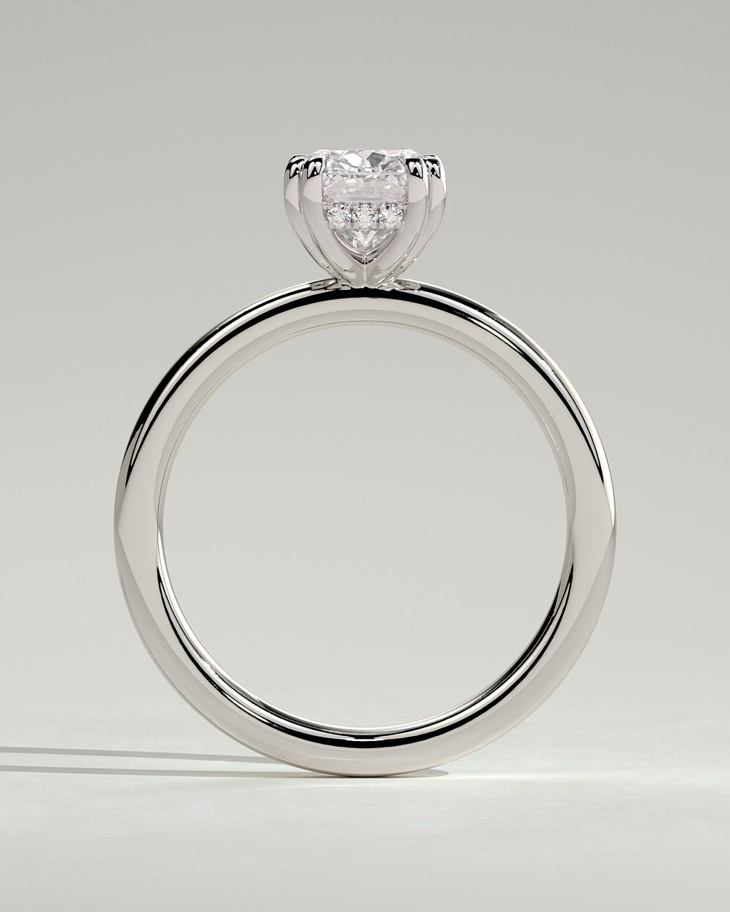 MET 0138 - 2 ct center stone - 18k White Gold source reference - setting detail view