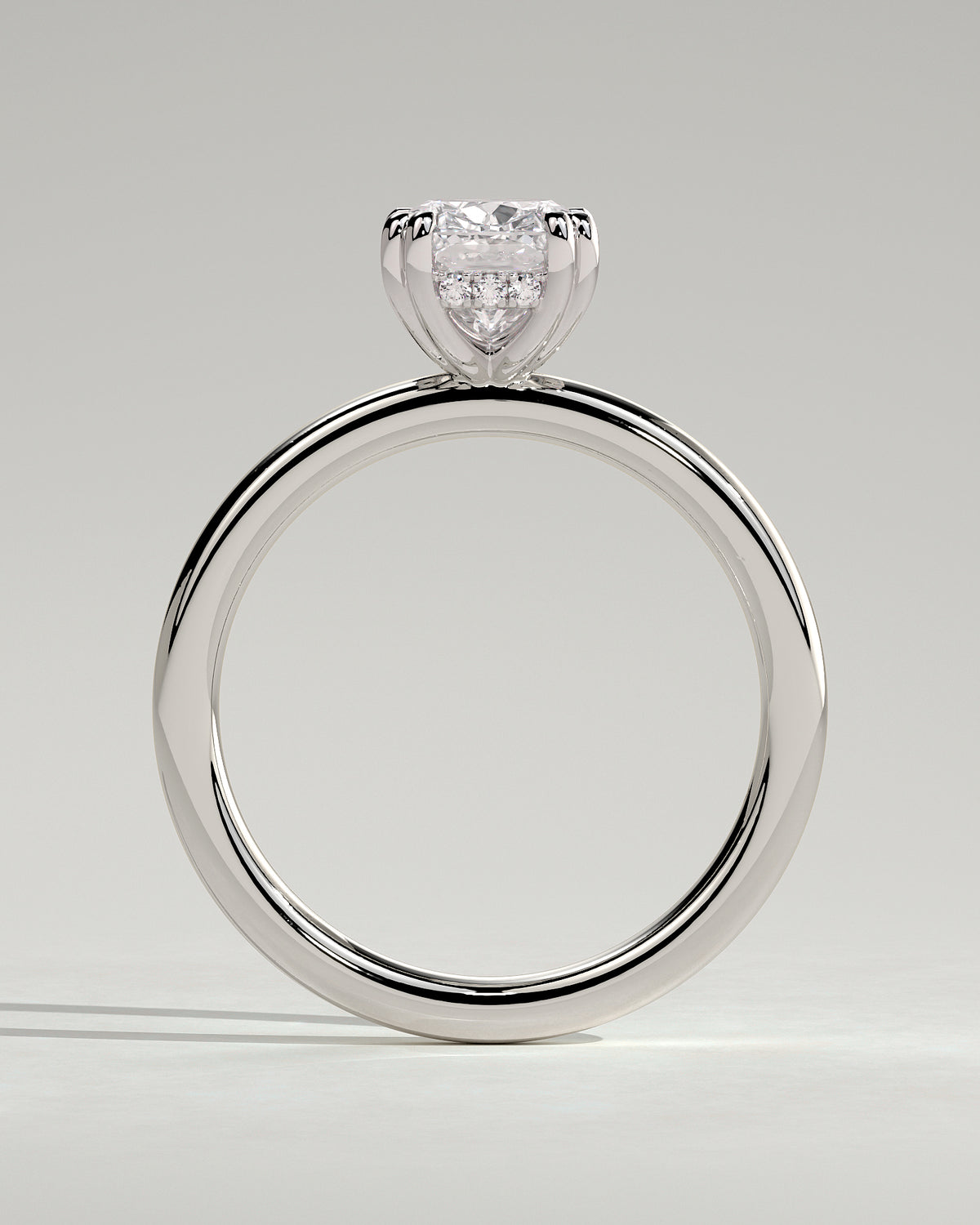 MET 0138 - 2 ct center stone - 18k White Gold source reference - setting detail view