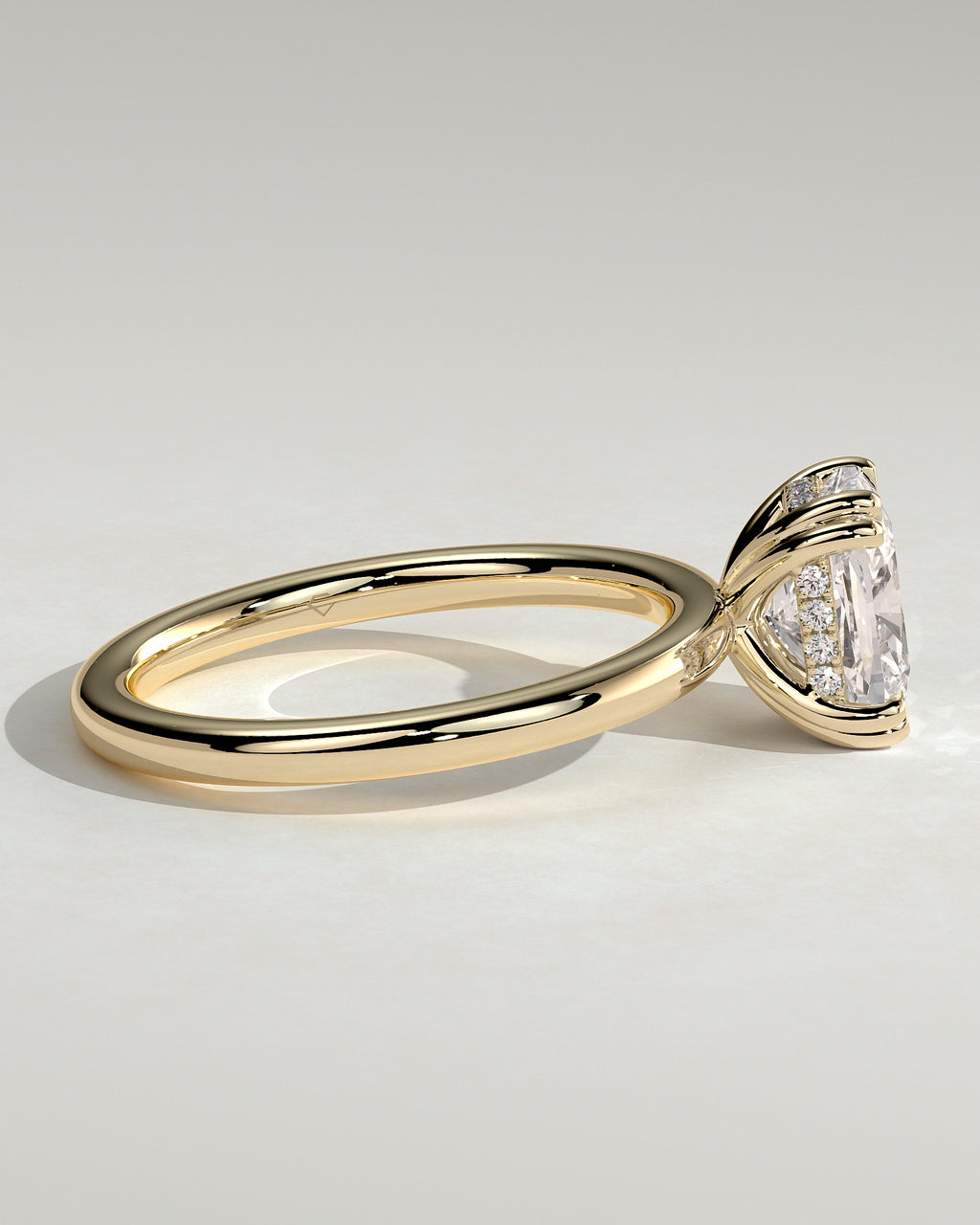 MET 0138 - 2 ct center stone - 18k Yellow Gold source reference - setting detail view