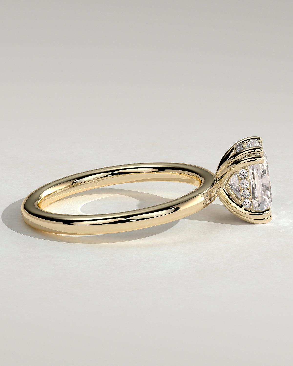 MET 0138 - 2 ct center stone - 18k Yellow Gold source reference - setting detail view