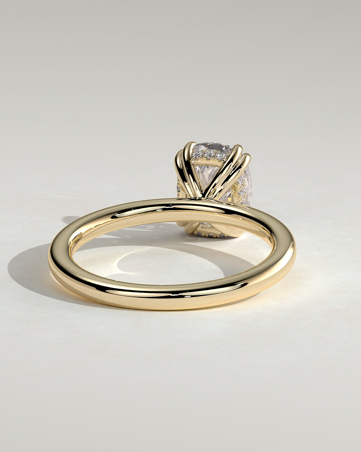 MET 0138 - 2 ct center stone - 18k Yellow Gold source reference - setting detail view