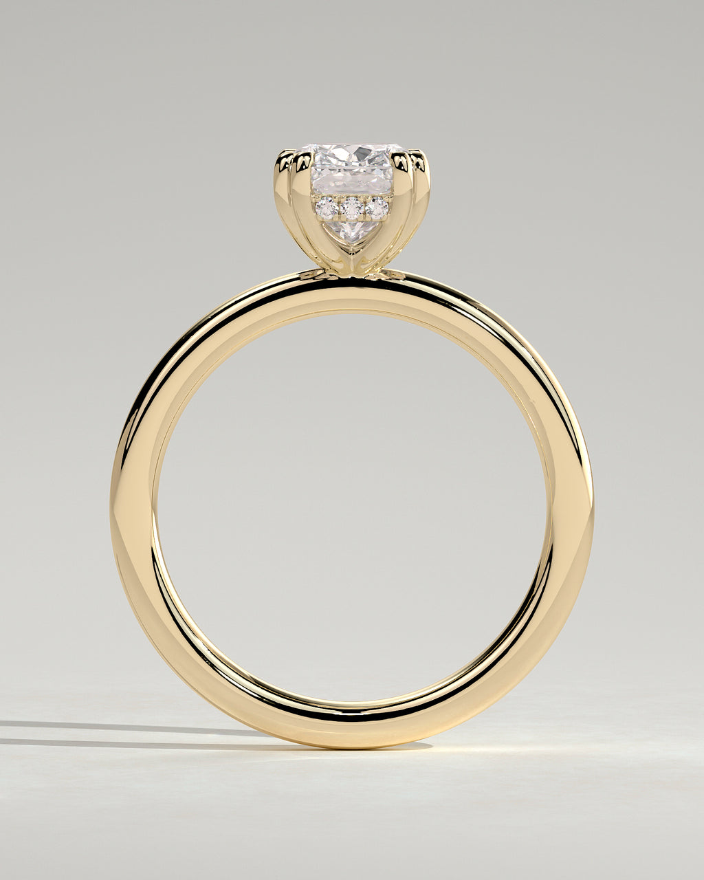 MET 0138 - 2 ct center stone - 18k Yellow Gold source reference - setting detail view
