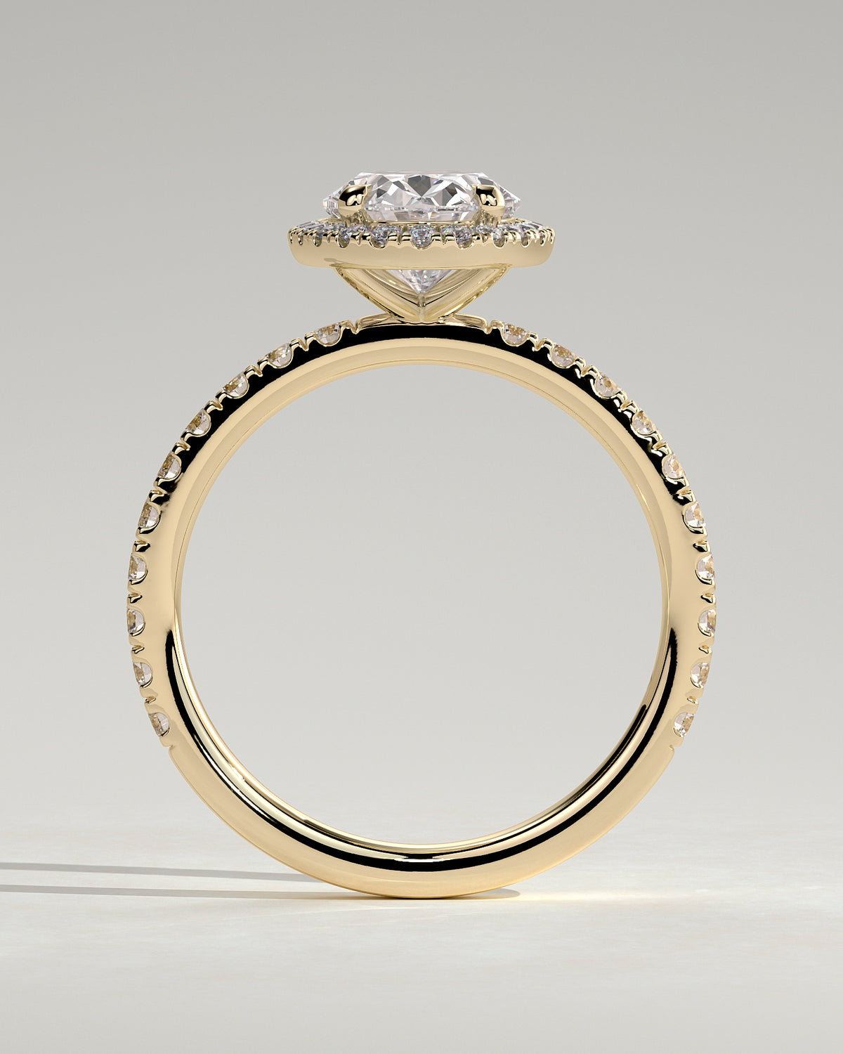 MET 0139 - 2 ct center stone - 18k Yellow Gold source reference - setting detail view