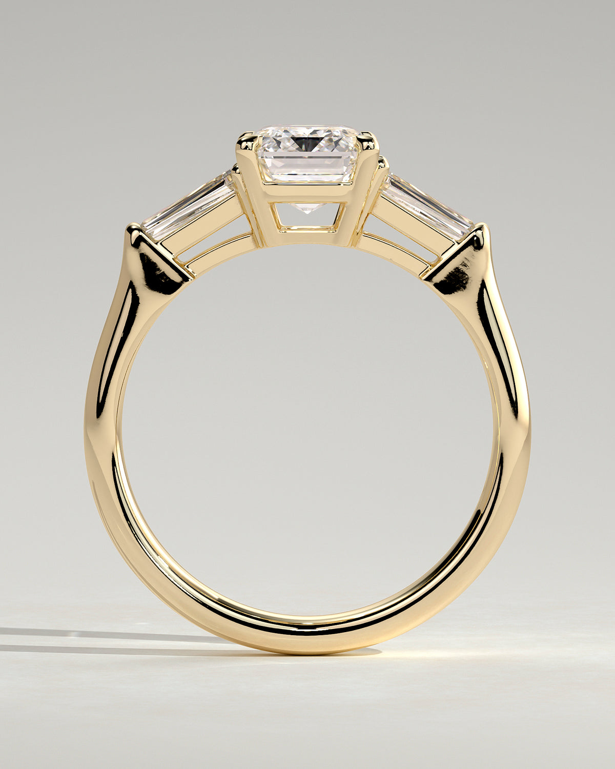 MET 0140 - 2 ct center stone - 18k Yellow Gold source reference - setting detail view
