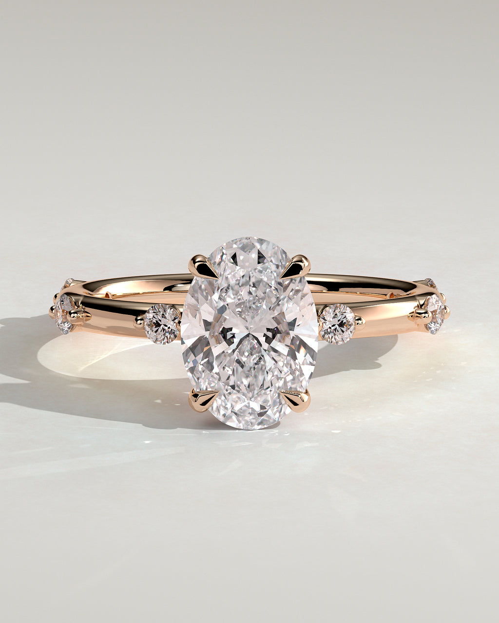 MET 0142 - 2 ct center stone - 18k Rose Gold source reference - front view