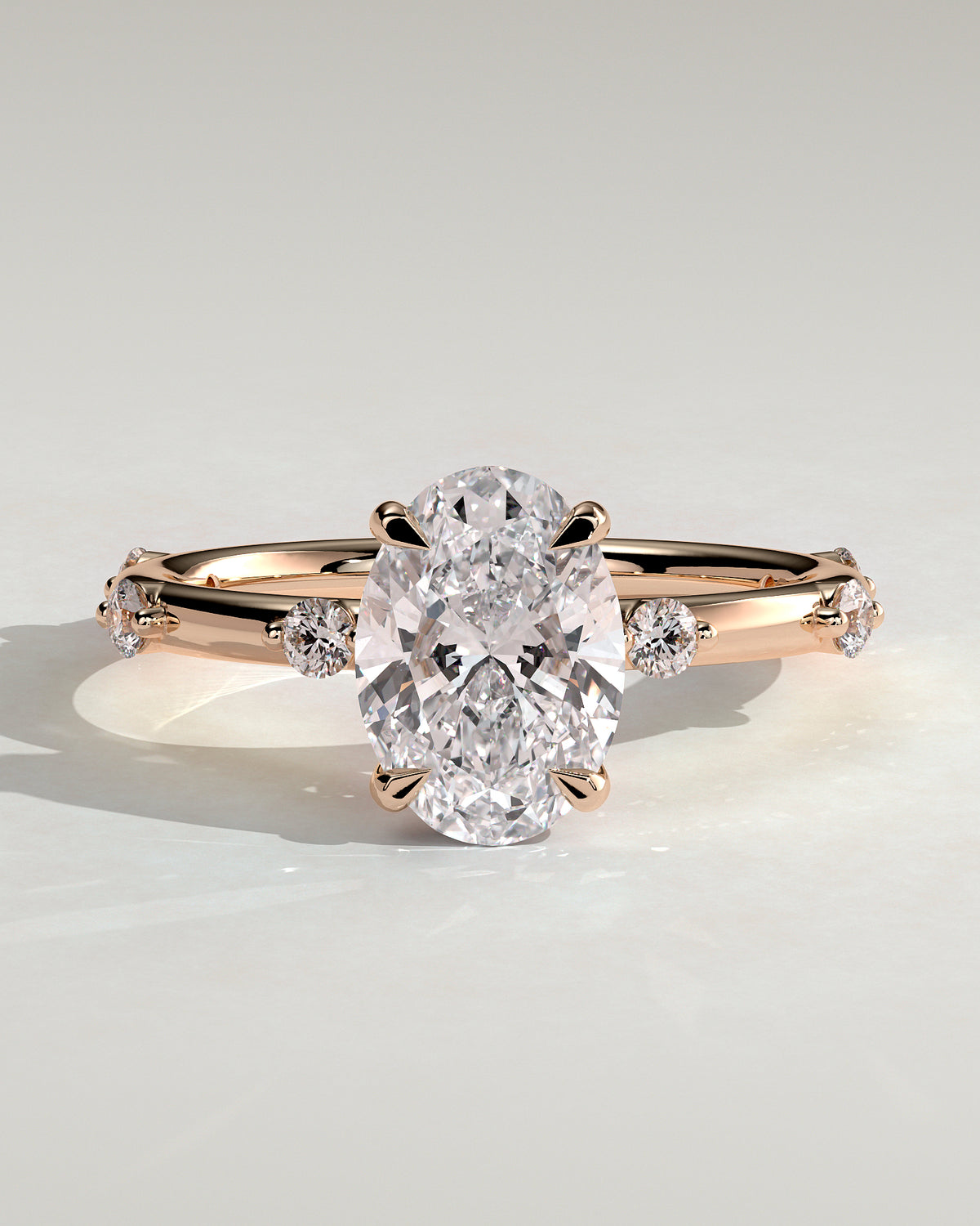 MET 0142 - 2 ct center stone - 18k Rose Gold source reference - front view