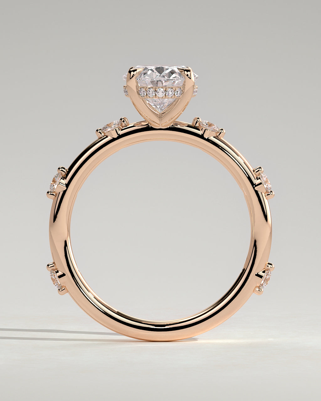 MET 0142 - 2 ct center stone - 18k Rose Gold source reference - setting detail view