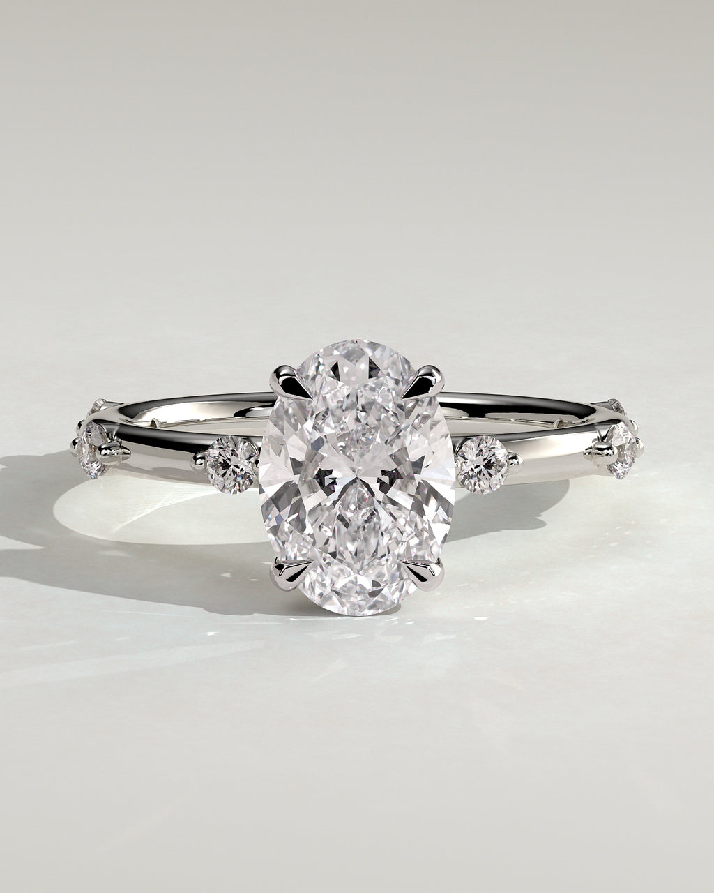 MET 0142 - 2 ct center stone - 18k White Gold source reference - front view