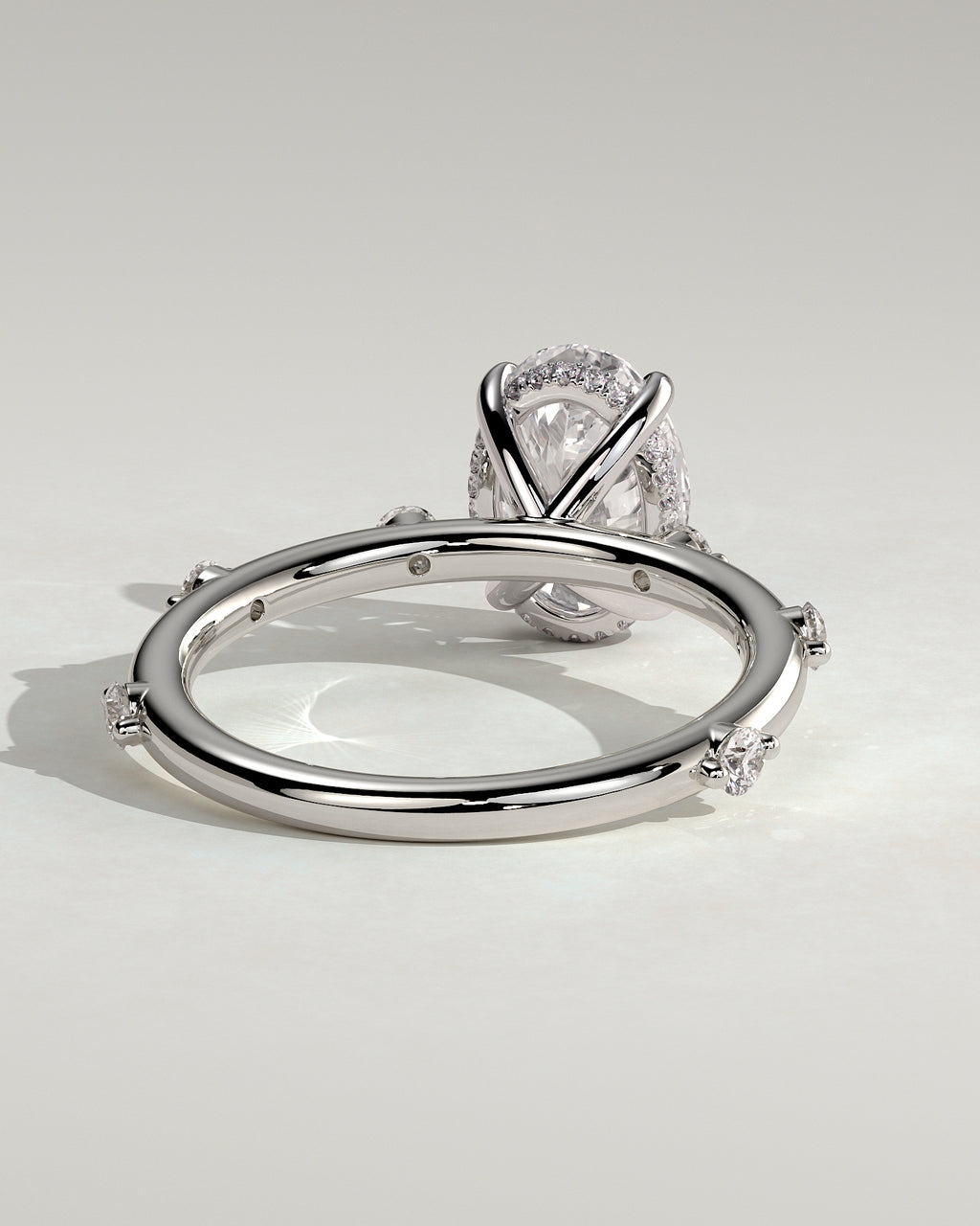 MET 0142 - 2 ct center stone - 18k White Gold source reference - setting detail view