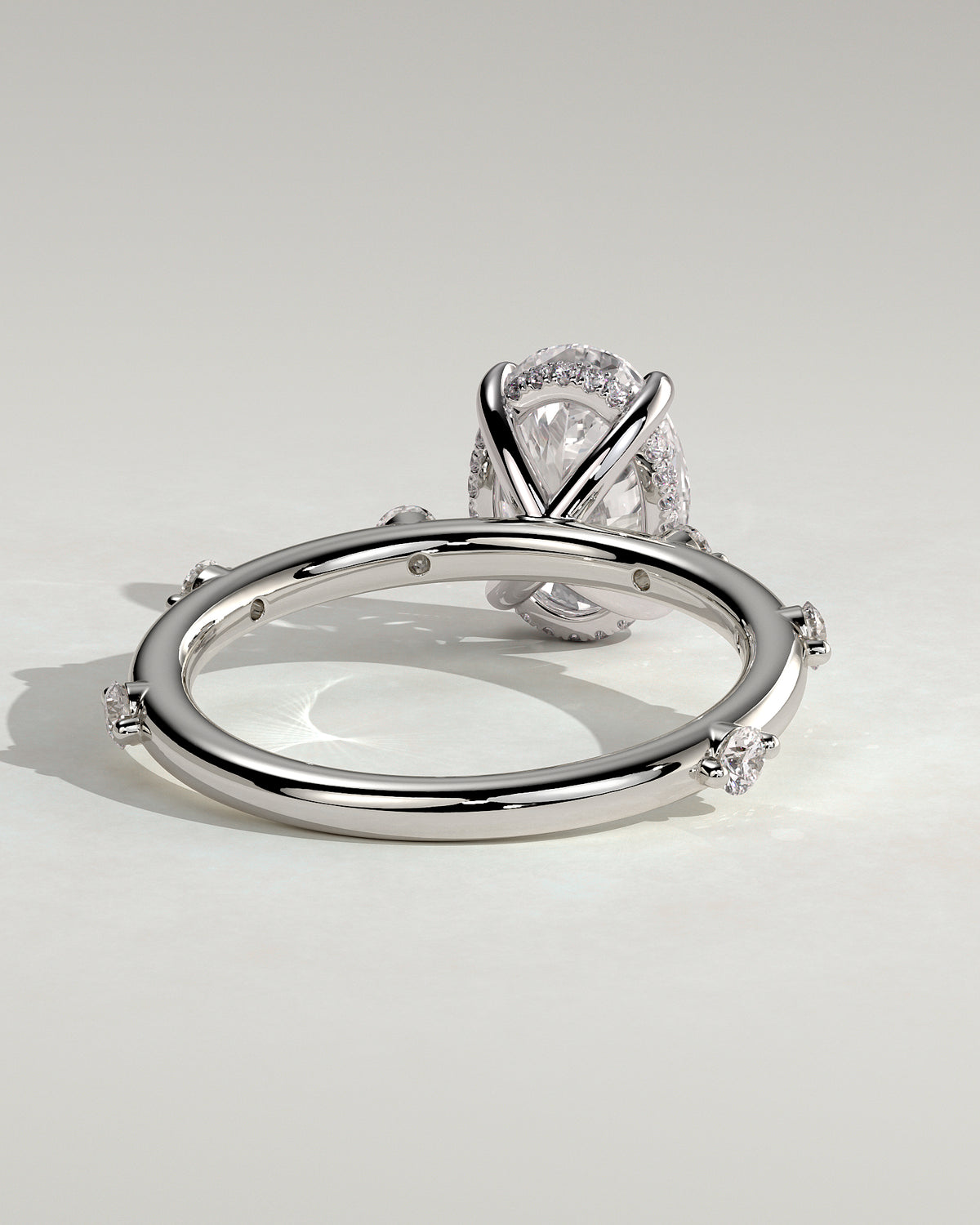MET 0142 - 2 ct center stone - 18k White Gold source reference - setting detail view