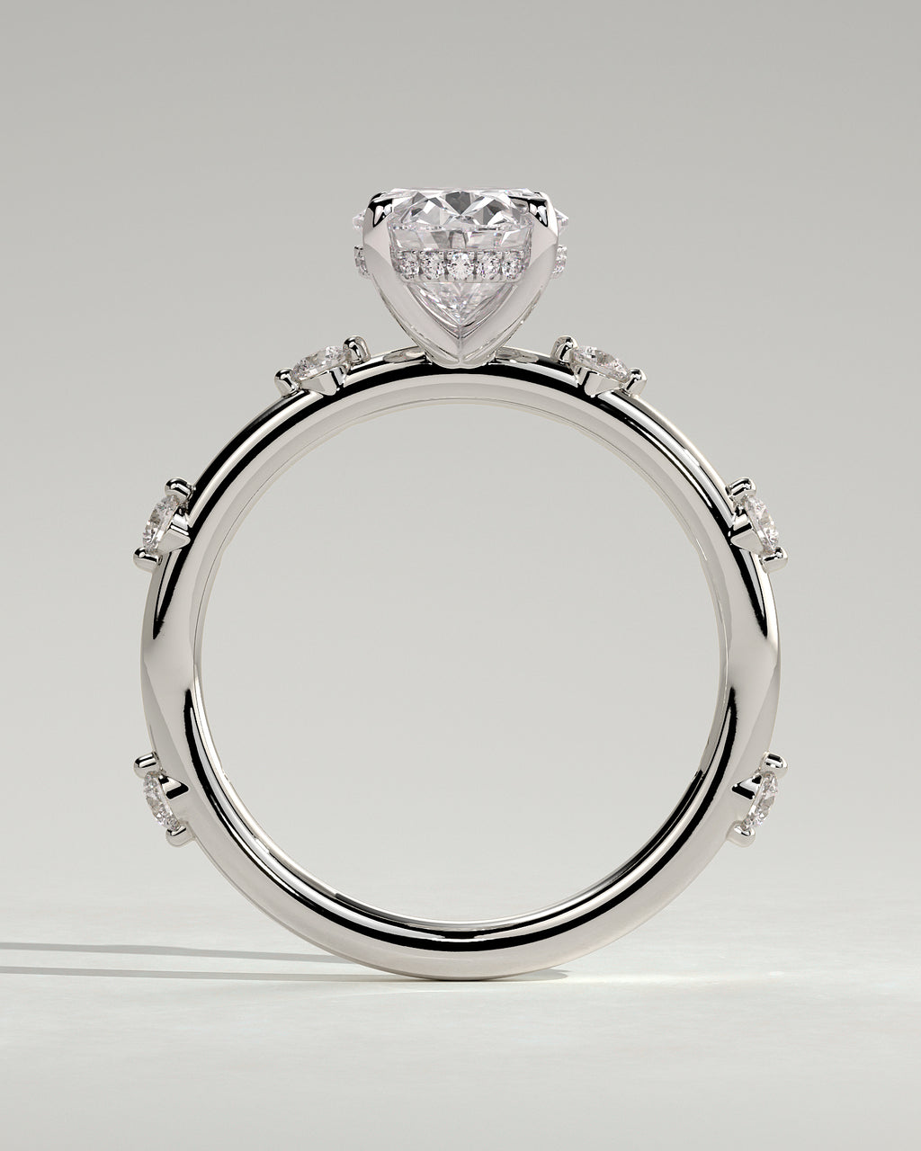 MET 0142 - 2 ct center stone - 18k White Gold source reference - setting detail view